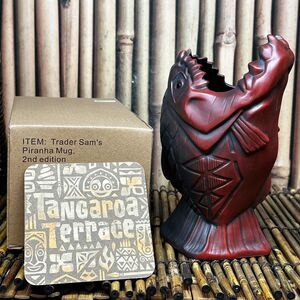 Disneyland Trader Sam's Enchanted Tiki Bar Piranha Tiki Mug 2nd Edition Coaster